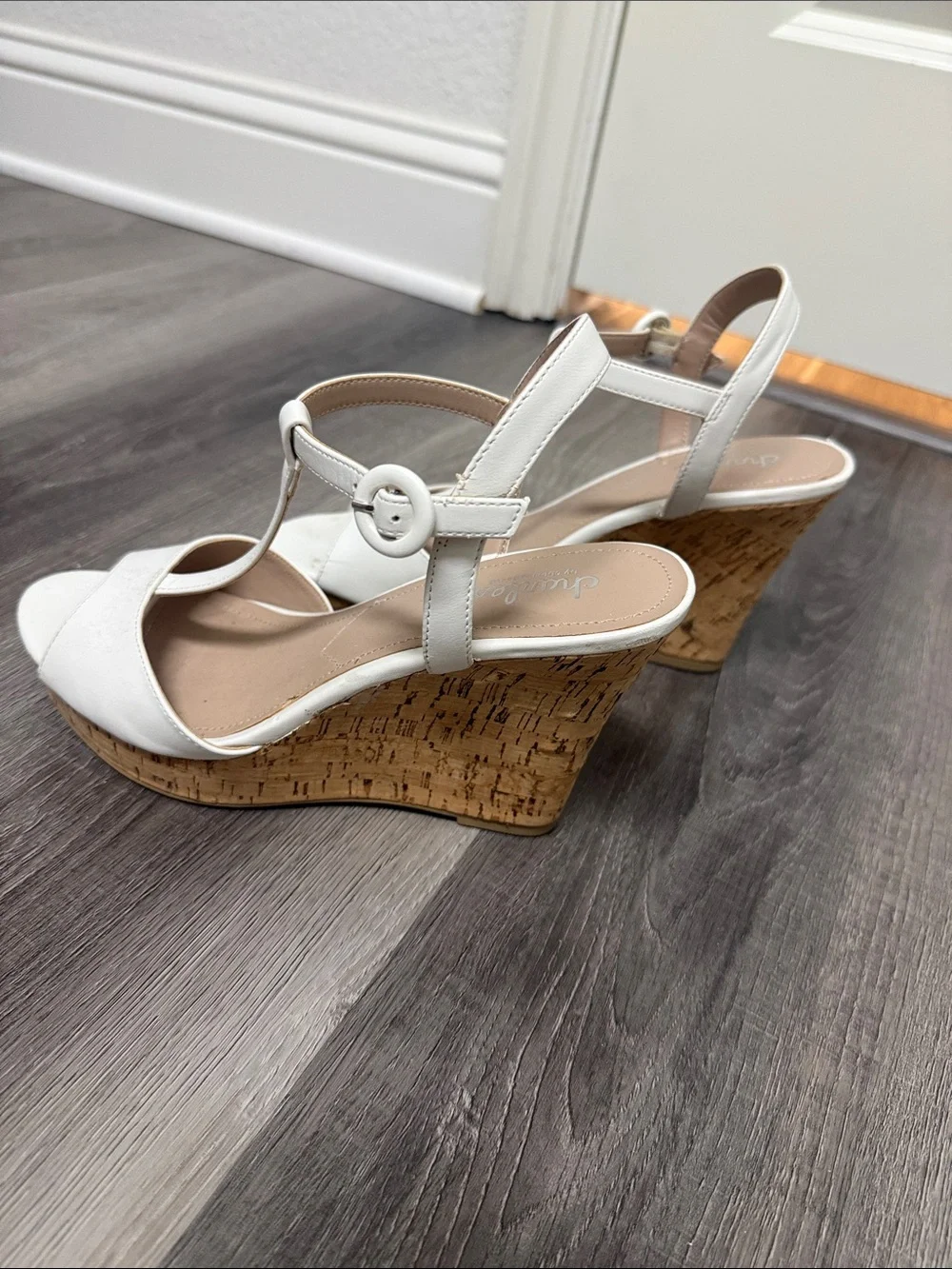 Charles By Charles David White Open-Toe Strappy Heels 8.5